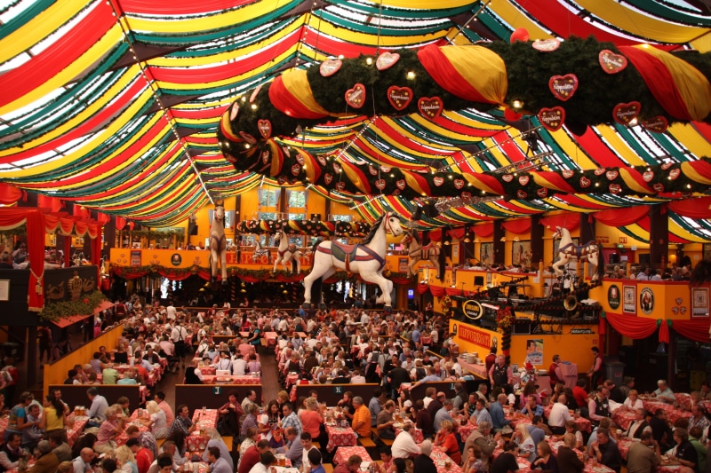representation, carousel, built structure, large group of people, 4K, multi colored, amusement park, amusement park ride, bavarian, human, group, marquee