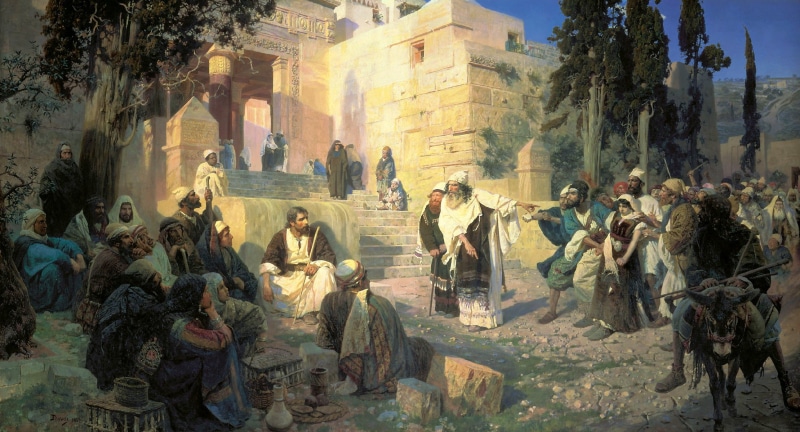 belief, group of people, architecture, 1080P, painting, religion, built structure, history, the past, travel, the city, real people, crowd, Vasily Polenov