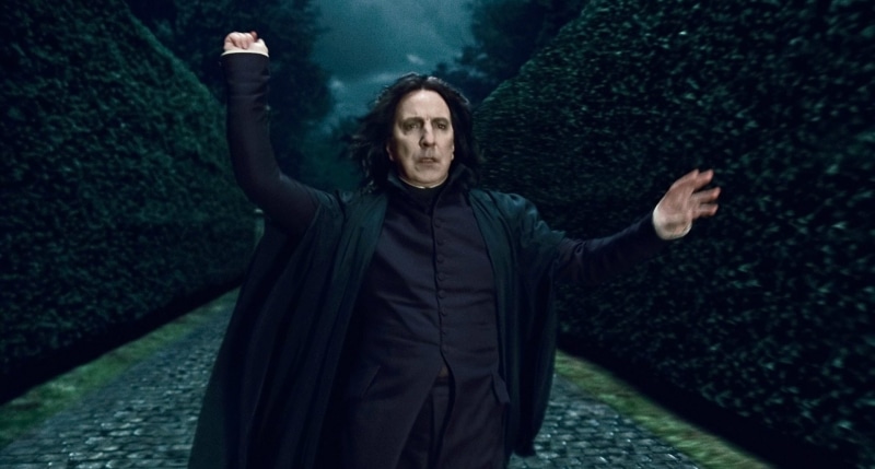 limb, standing, arms raised, human limb, Severus Snape, looking up, human arm, Harry Potter and the Deathly Hallows: Part 1, young adult, adult, outdoors