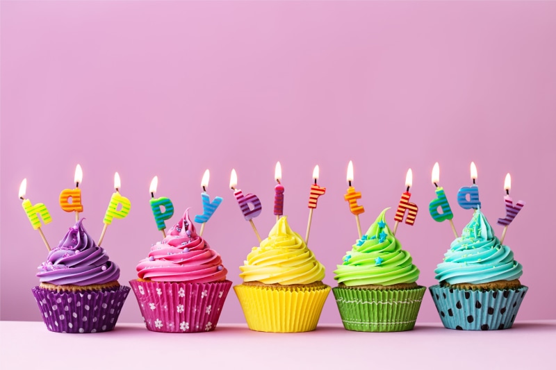 candle, no people, food and drink, multi colored, birthday candles, cupcake, birthday cake, temptation, pink color, burning, studio shot, event, sweet food
