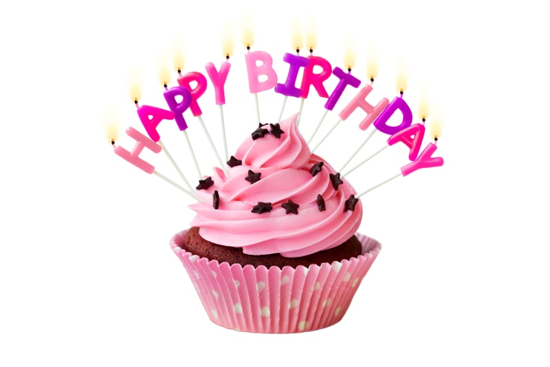 cake, cream, celebration, cupcake, candle, pink, Birthday, candles, Happy Birthday, 4K, decoration