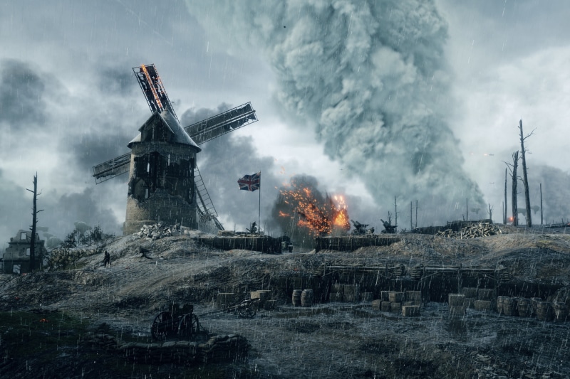 air pollution, ruined, industry, fuel and power generation, sky, burning, destruction, EA DICE, built structure, environmental damage, fire, accidents and disasters