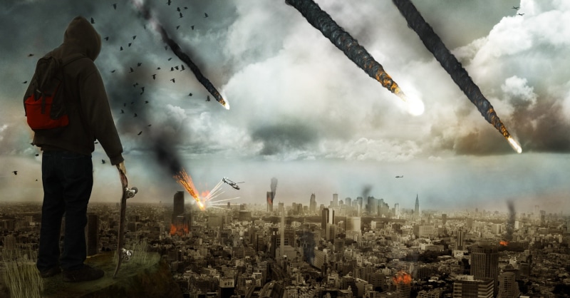 hit, war, warning sign, disaster, digital, architecture, fear, environment, people, adult, sign, surface, flying, building, doomsday, cloud - sky, built structure