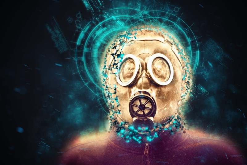 marine, danger, apocalyptic, geometric shape, technology, water, fallout, one person, sea, undersea, futuristic, doomsday, black background, close-up, survival