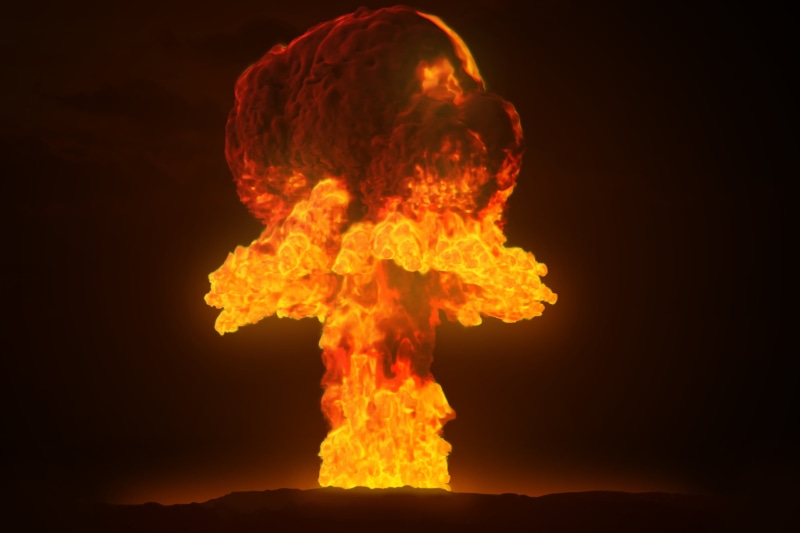 terror, geology, conflict, night, burning, inferno, danger, fission, explosion, science, radiation, outdoors, atomic, fire - natural phenomenon, communication