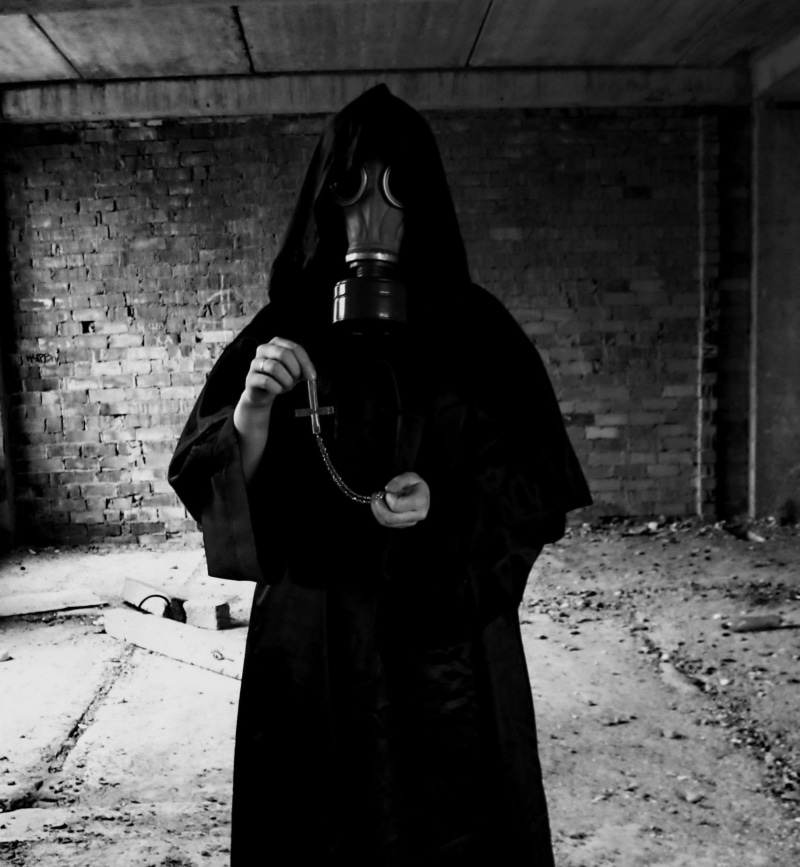 gas mask, esoteric, wearing, girl, dream, fantasy, atomic, female, mystery, pose, miracle, young, mask, magical, men, hazard, one person, power, subculture