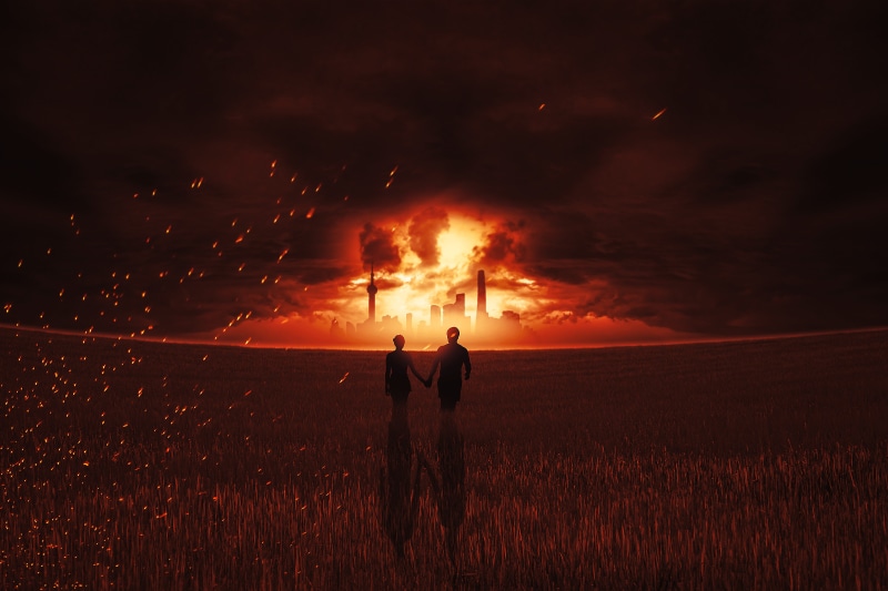 pair, men, helplessness, darkness, embers, smoker, fire - natural phenomenon, people, burning, glowing, 5K, exploded, outdoors, brand, couple, night, skyline