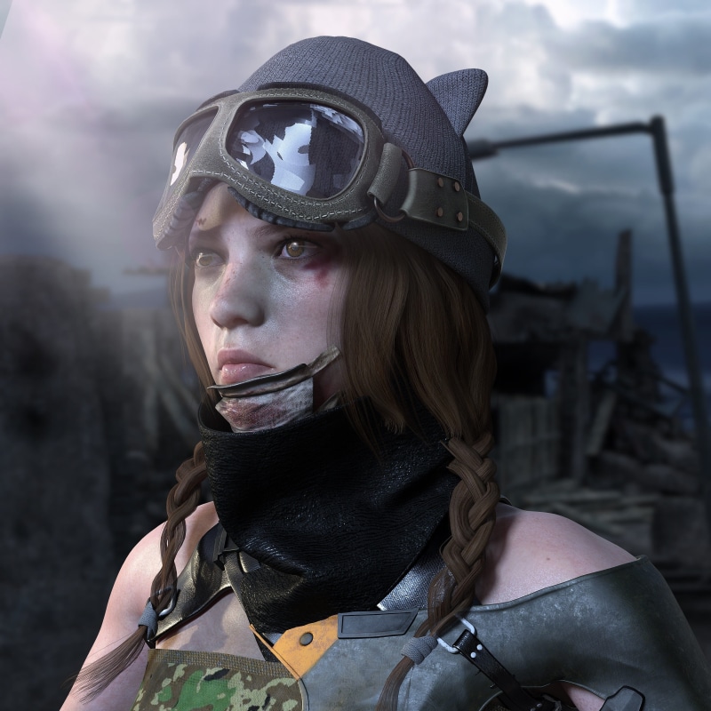 women, smoke, warm clothing, sky, young women, woman, front view, portrait, leisure activity, armageddon, devastation, destruction, end of the world, disaster