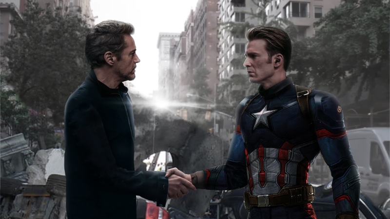 Captain America, Chris Evans, The Avengers, 4K, Tony Stark, Avengers Endgame, Robert Downey Jr.