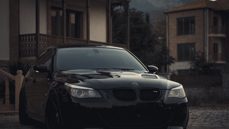 BMW E60, BMW, 1080P, car, standing