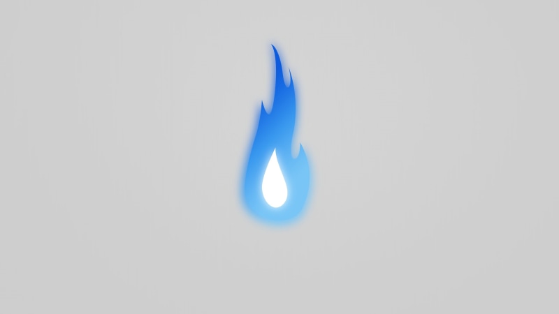underwater, digital art, 2K, vertebrate, fire, cyan, flame, close-up, single object, nature, water, animals in the wild, animal body part, copy space