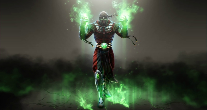 green, arts culture and entertainment, front view, glowing, PC gaming, clothing, digital, full length, Mortal Kombat X, Ermac, 1080P, real people, standing