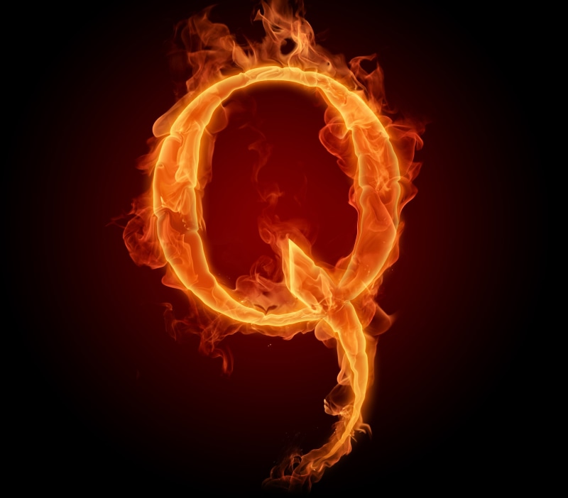letter, burning, q, inferno, cut out, sparks, fire, text, sign, 2K, black background, motion, Litera, flame, abstract, chaos, no people, smoke - physical structure