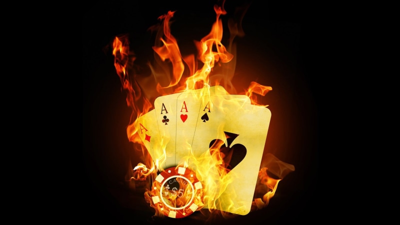 card, chio, poker, ace, 1080P, fire, flaming skulls, flame, 1920x1080, blue flaming skull