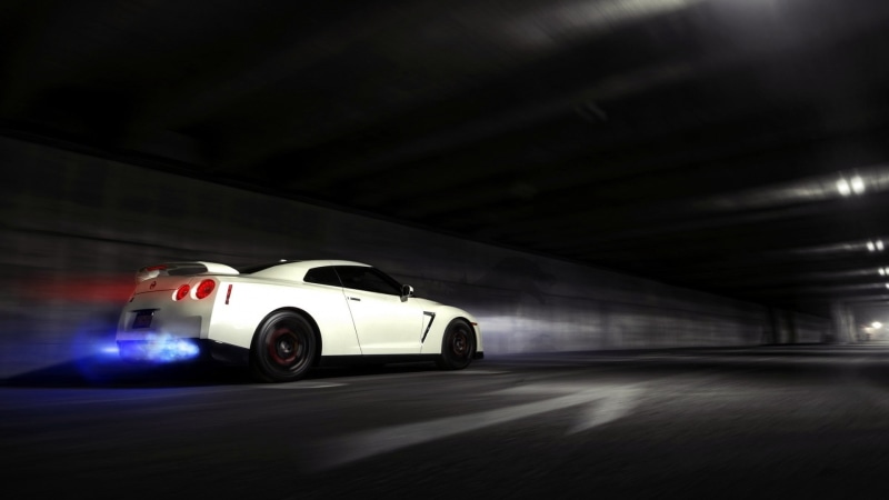 1080P, Flame, Backfire, GTR, Skyline, Nissan