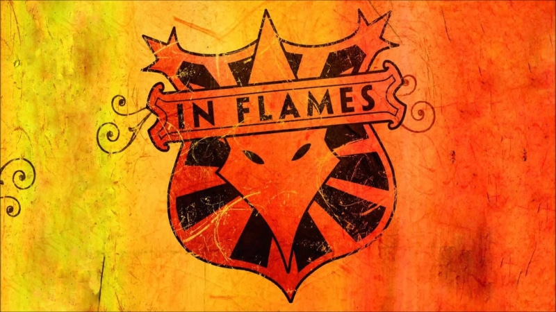 alternative metal , orange color, rock music, metal band, wall - building feature, flames, In Flames, creativity, logo, outdoors, heavy metal, melodic death metal