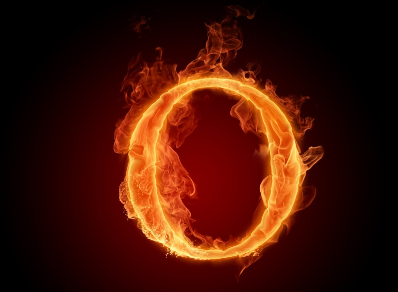 flaming, cut out, black background, fire, inferno, flame, fire - natural phenomenon, 2K, o, nature, art, Litera, red, warning sign, motion