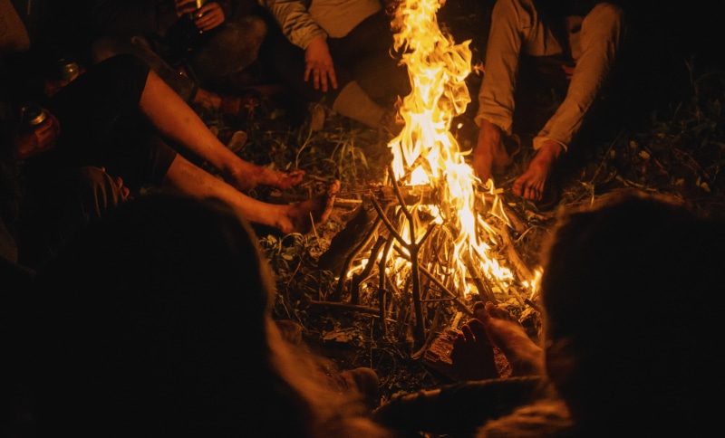 group of people, people, outdoors, camping, bonfire, fire, nature, wood - material, friendship, adult, dark, night, person, leisure activity, get warm