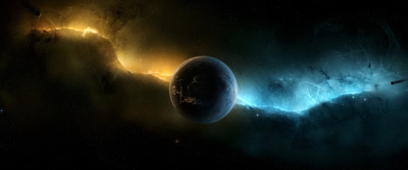 astronomy, space, orbiting, panoramic, dark, no people, mystery, digital, planet, star - space, light - natural phenomenon, 2K, moon, environment