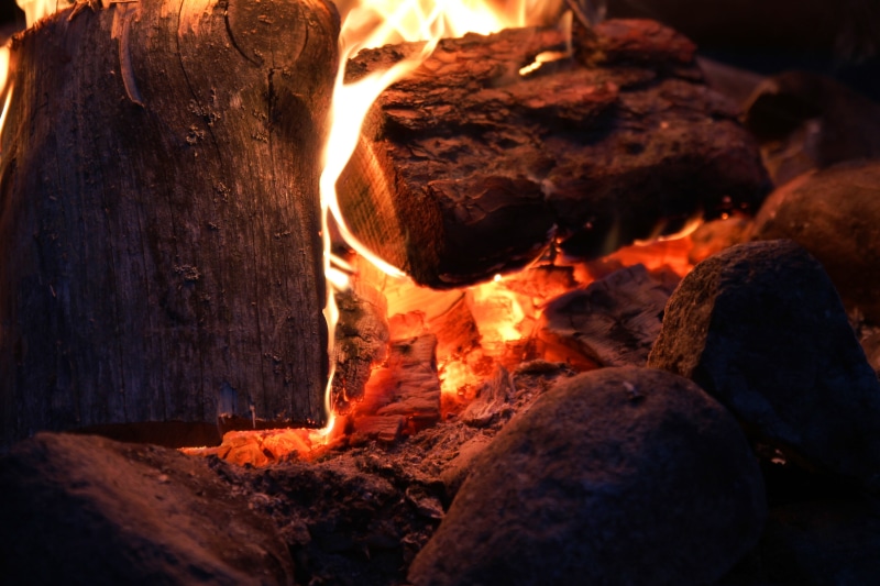 coal, ash, campsite, burning, environment, wood - material, fire - natural phenomenon, glowing, log, flame, bonfire, wood, orange color, red, campfire