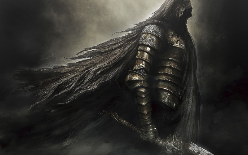 Dark Souls II: Scholar of the First Sin, armor, 1080P, dark, Knight, hood, first, sin, souls, ii, scholar, Dark Souls 2, sword, namco bandai games, From