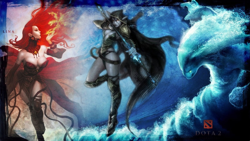 mural, close-up, female likeness, sculpture, traxex, architecture, dota, belief, creativity, art and craft, painted image, male likeness, Dota 2, emotion