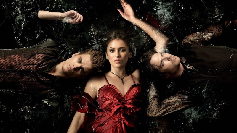 paul, nina, vampire, diaries, ian, wesley, serie, dobrev, show, 1080P