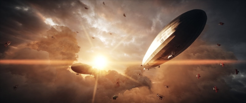 Aircraft, 1080P, Battlefield, Zeppelin, Battlefield 1