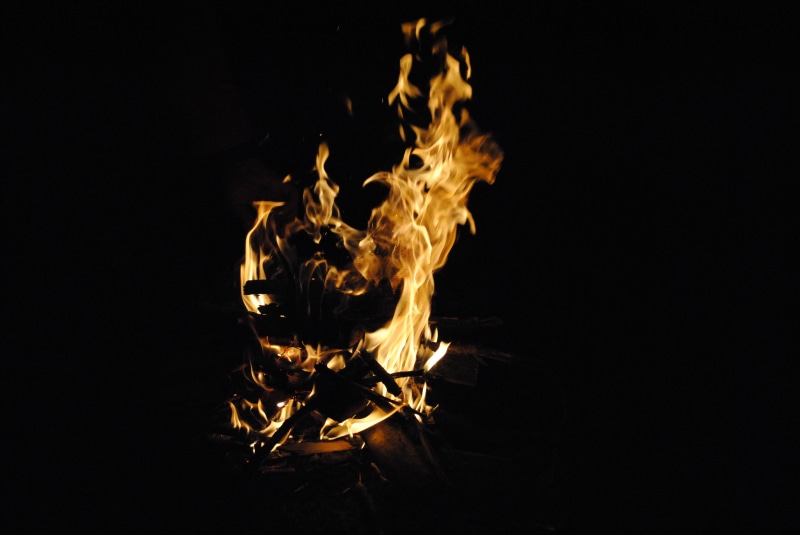 black background, nature, fire, fire - natural phenomenon, flame, warning sign, copy space, night, glowing, no people, burning, motion, 4K, log, heat - temperature