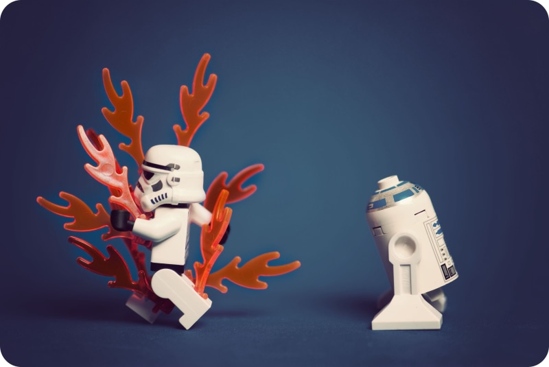 blue, LEGO, toy, no people, economy, figure, wars, 4K, blue background, creativity, still life, Star Wars, close-up, studio shot, high angle view, plastic