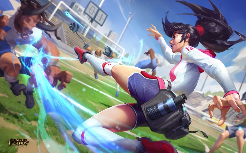 video games, casual clothing, day, Summoners Rift, motion, adult, nature, togetherness, incidental people, League of Legends, activity, sport, Akali(League of Legends)