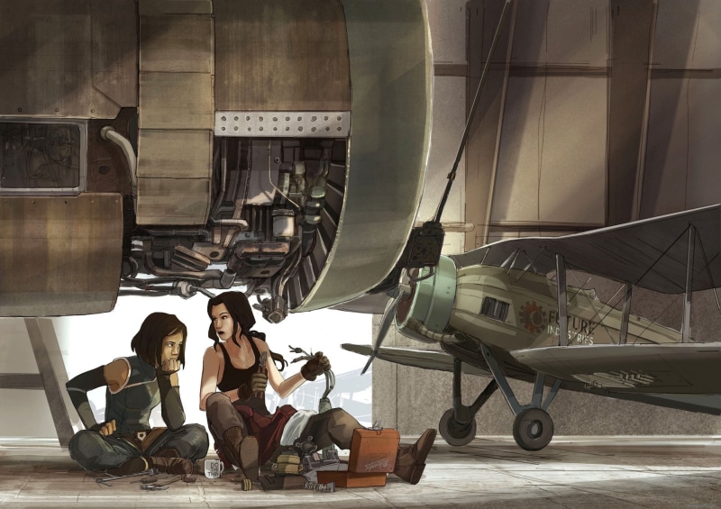 Girl, Korra (The Legend Of Korra), Avatar (Anime), Woman, Aircraft, Asami Sato, Motor, Avatar: The Legend Of Korra, 1080P
