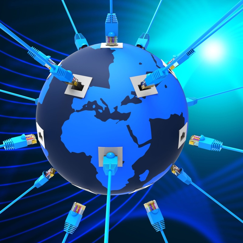 no people, holding, pc, blue, websites, computer network, technology, cable, indoors, globe, close-up, illuminated, network server, representation, net