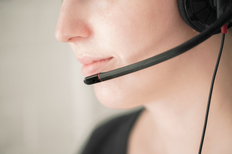 adult, young women, young adult, headshot, midsection, profile view, Customer, 4K, Communication, focus on foreground, women, headset, portrait, hands-free device