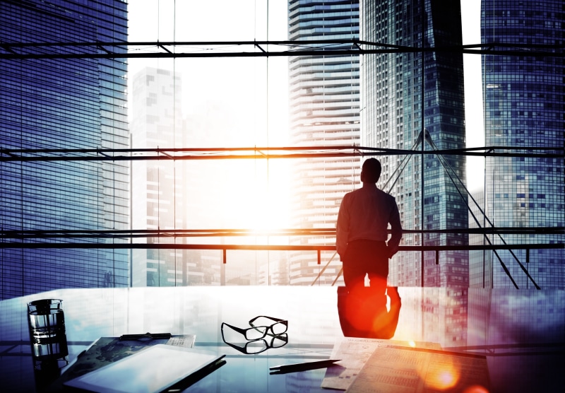 one man only, business Person, adult, man, city, built structure, urban Scene, standing, building, business, real people, skyscraper, occupation, professional Occupation