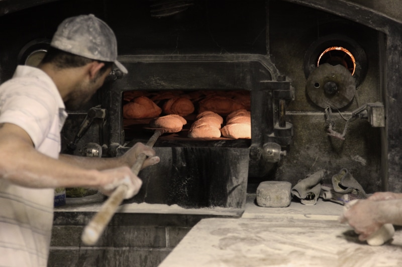bakery, rural scene, store, oven, occupation, industry, appliance, baking bread, people, nature, man, bread, wood - material, manual Worker, 2K, working