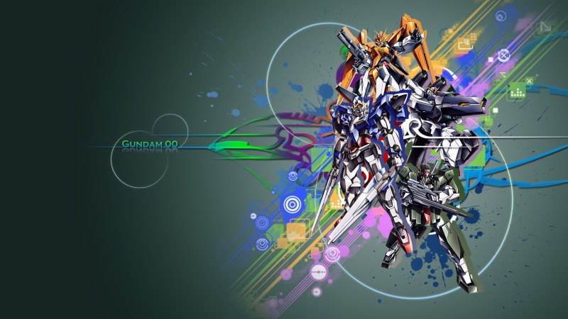 1080P, science, mode of transportation, futuristic, complexity, mech, studio shot, Mobile Suit Gundam 00, robot, bicycle, indoors, data, green color, global communications