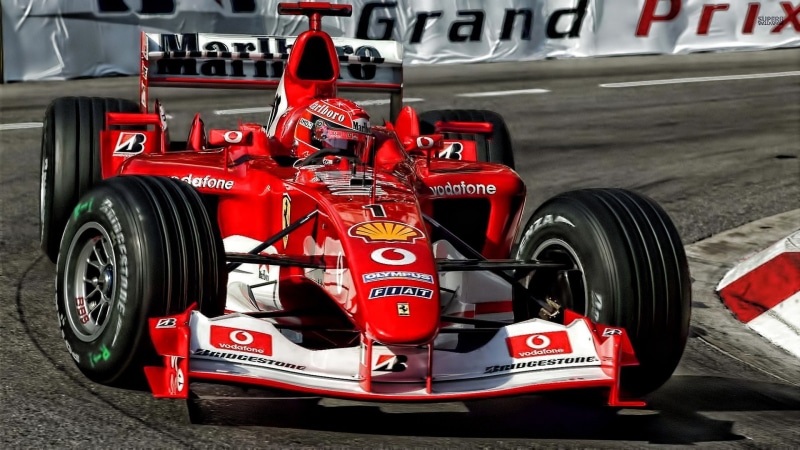 1080P, competitive sport, tire, motor vehicle, sports race, formula one racing, formula 1 ferrari f1 michael schumacher monaco, land vehicle, racecar