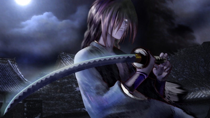 Himura Kenshin, Samurai X, katana, sword, night, 1080P, anime, Rurouni Kenshin
