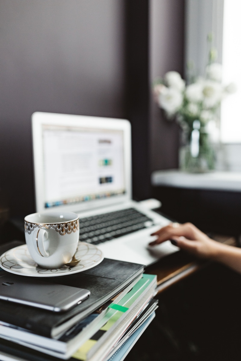 mug, work, publication, desk, refreshment, technology, crockery, internet, businesswoman, table, coffee Cup, hand, home office, home, workspace, office