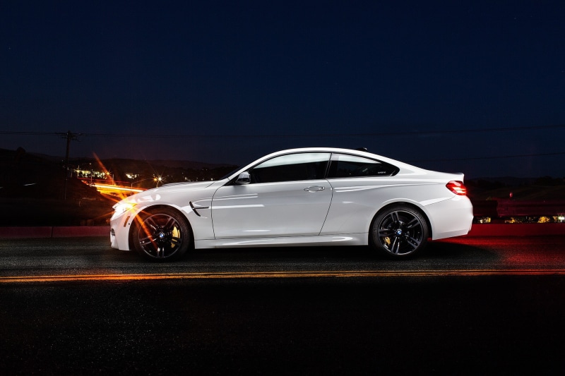 1080P, bmw, Night, f, m, coupe, F82, profile, M4, white
