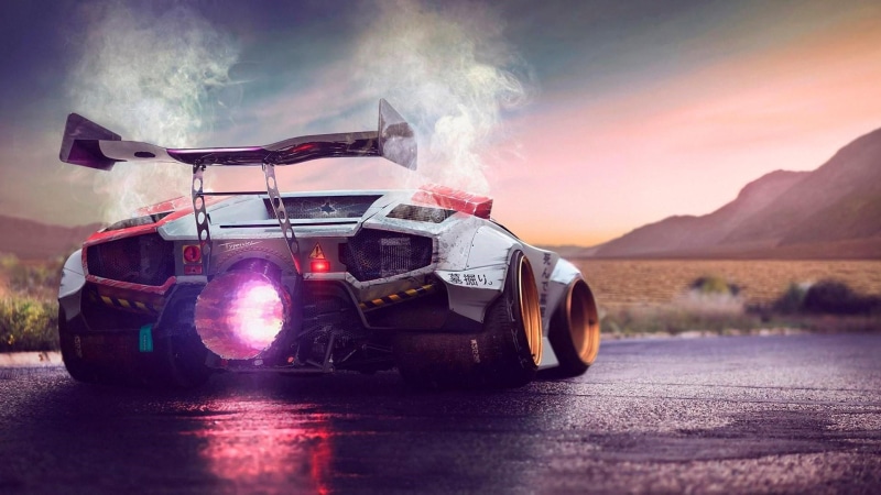 lamborghini, car, supercar, vehicle, concept car, race car, 1080P, landscape, sports car, sky, lamborghini countach