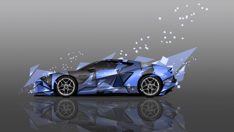 no people, gemstone, triangle, indoors, coupe, new, illustration, wheel, studio shot, precious gem, bright, star shape, crystal, geometry, Lamborghini
