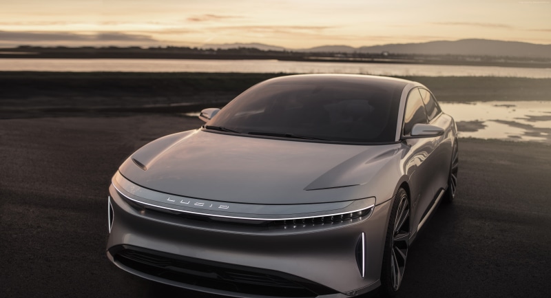 front, 4K, electric cars, Lucid Air