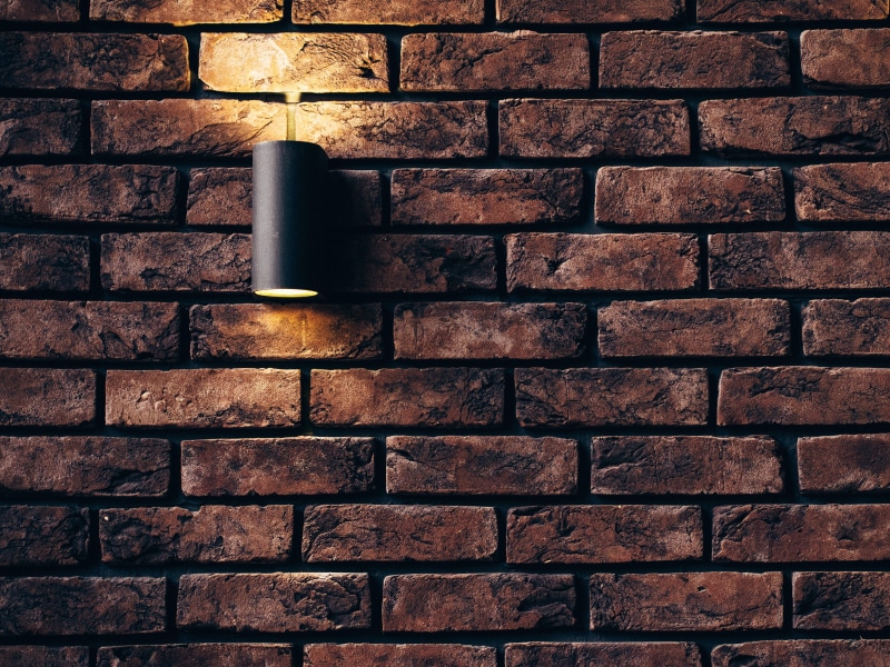 pattern, backdrop, brick, house, lighting equipment, wall, full frame, electric lamp, lamp, decoration, metal, silver colored, still life, 2K, glowing