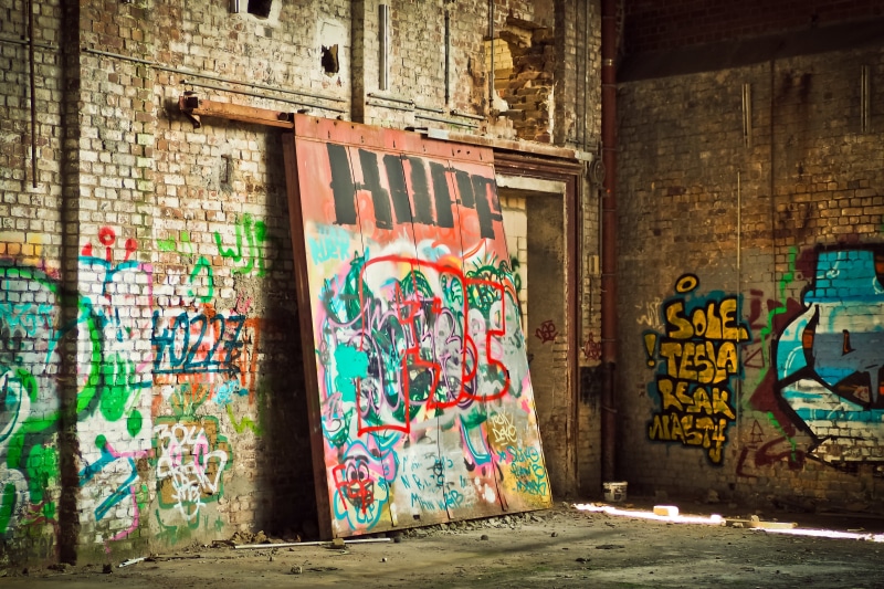 old factory building, forget, morbid, built structure, outdoors, run down, creativity, destruction, brick, atmosphere, building exterior, graffiti, art and craft