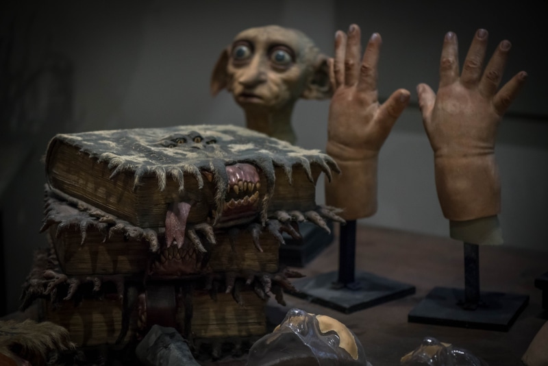 fiction, magic, brown, reptile, one animal, fantasy, indoors, hands, exhibition, spooky, making of, equipment, aggression, body part, creature, fear, human body part