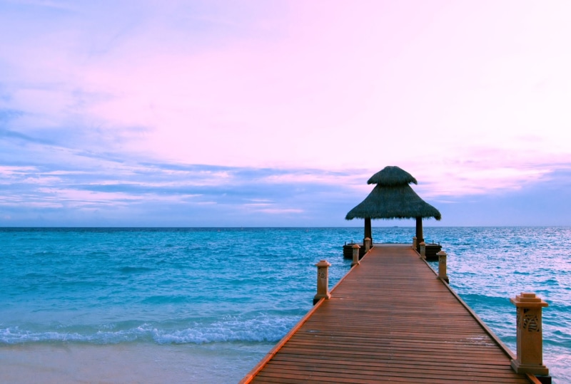 shoreline, tranquil Scene, island  resort, creative_commons, blue, shadow, beach, idyllic, landscape, outdoors, sunset, vacations, tourist Resort, blue  sky
