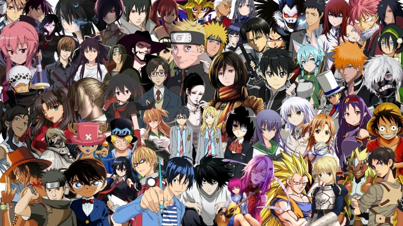 Sinon (Sword Art Online), Bleach, Steins;Gate, Kirito (Sword Art Online), Shinichi Izumi, Touka Kirishima, Naruto, Kazuto Kirigaya, Kanade Tachibana, Ken Kaneki
