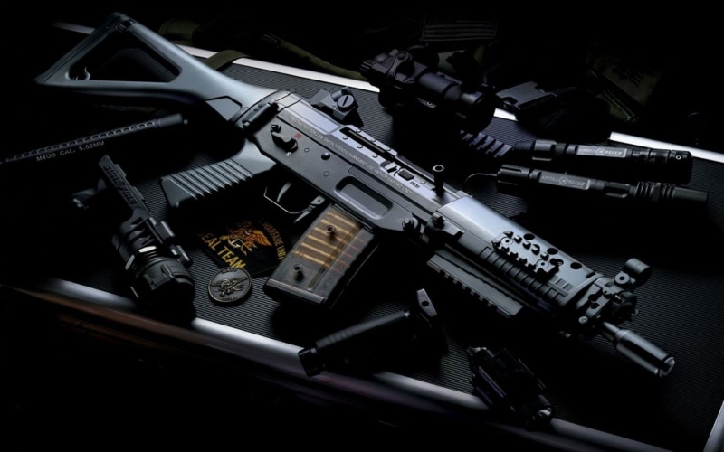connection, military, weapon, studio Shot, sign, semi-Automatic Pistol, technology, gun, assault, protection, close-up, communication, violence, no People